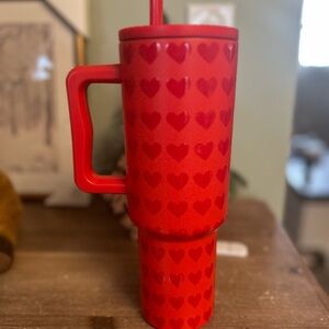 Simple Modern Red Heart Mug